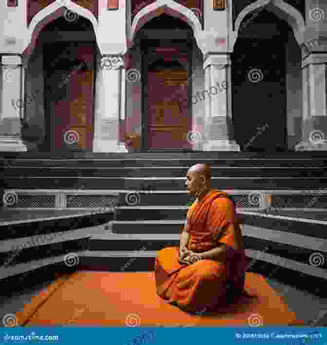 A Serene Monk Meditating In A Tranquil Temple His Holiness The Dalai Lama: A Message Of Spiritual Wisdom