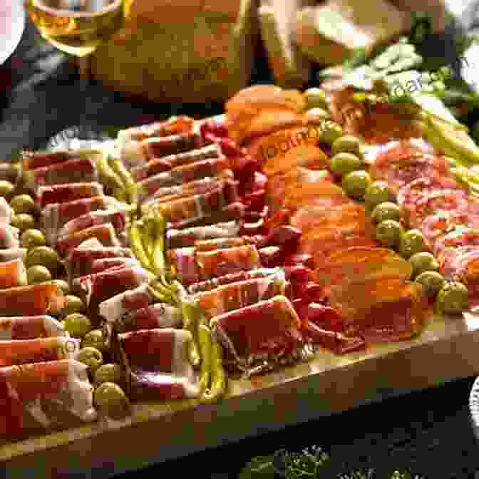 A Table Full Of Colorful Spanish Appetizers And Snacks. Tapas Cookguide: Appetizer And Snack In Spanish Style: Starter S Cookbook