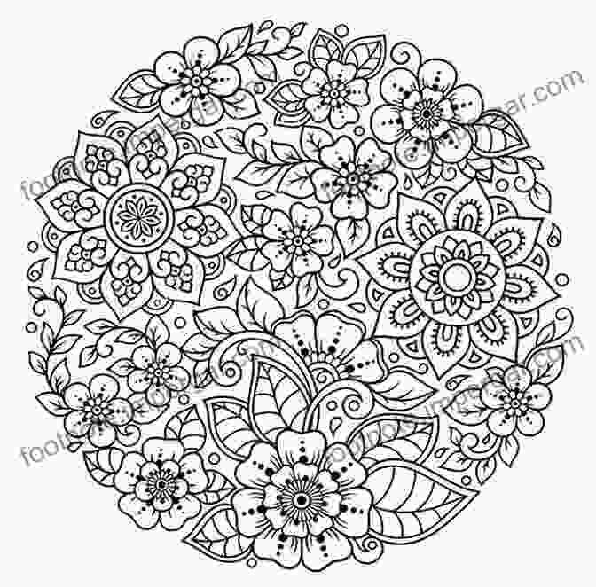 Example Of A Coloured Mandala From Lala For Mandalas Colouring Activity Book LALA For Mandalas Colouring Activity