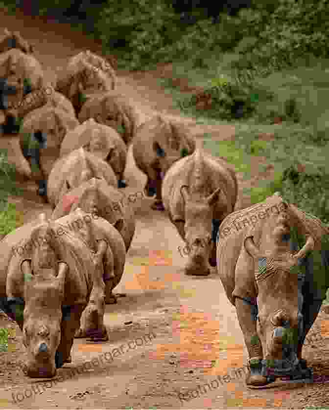 Rhino Keepers Observing A Herd Of Rhinos From Afar The Rhino Keepers: Struggle For Survival